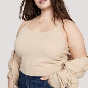 3X - Old Navy | Cozy Cropped Sweater Tank Top